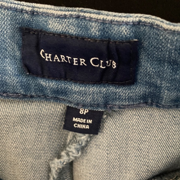Charter Club Wide Leg Jeans with Nautical Button Detail - Picture 5 of 7